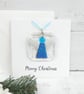 Fused Glass Angel Christmas Card: Handmade Angel Tree Decoration - Image 9