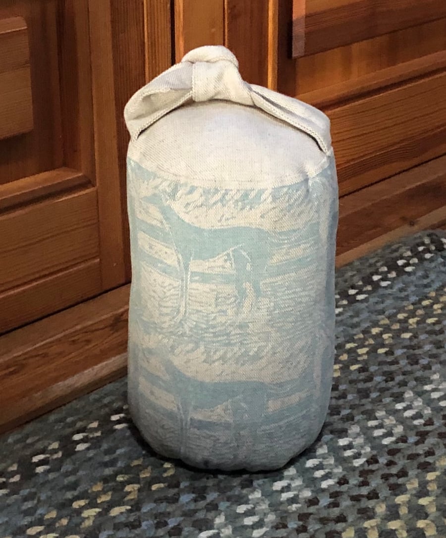 Hand Printed Fabric Door Stop - Lurcher