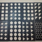 Montessori Tracing Stencils 8 Geometric Pre-Writing Boards for Toddlers Kids