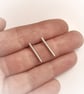 Minimalistic sterling silver earring studs - Image 3