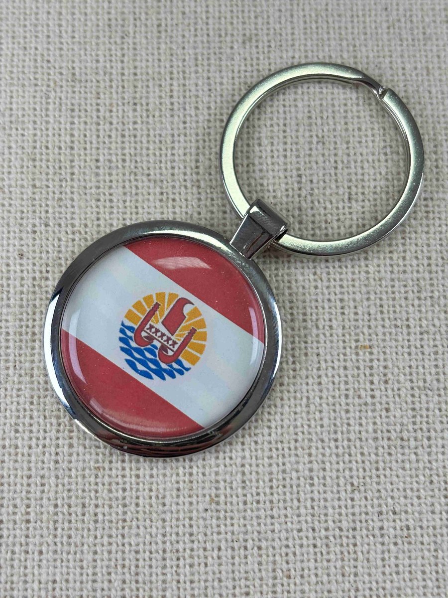 French Polynesia Flag Keyring