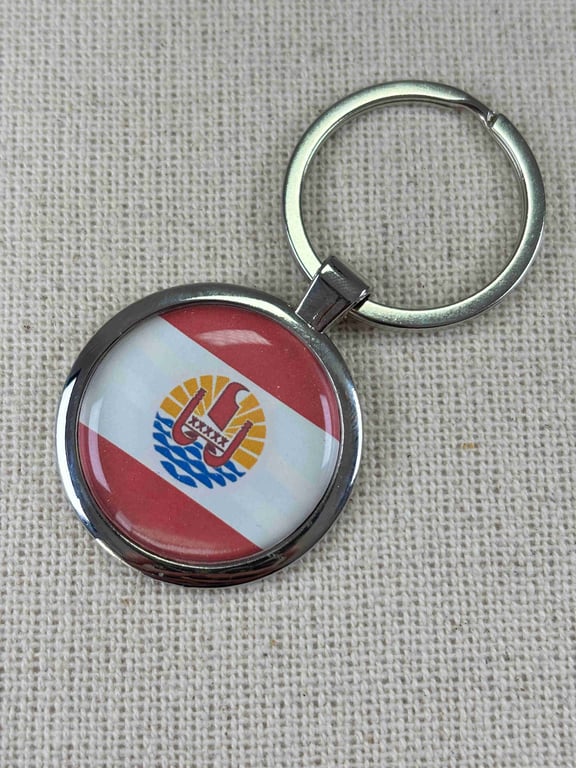 French Polynesia Flag Keyring
