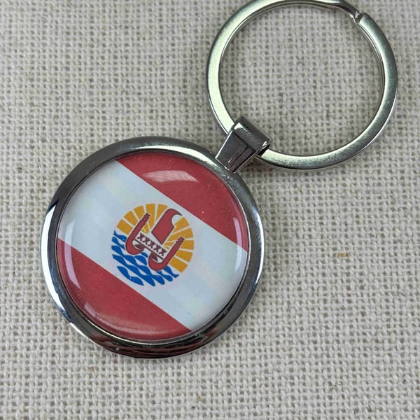 French Polynesia Flag Keyring