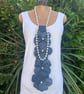 Denim flower tie - Upcycled - Fashion accessory 