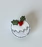 'Christmas Pudding' Christmas Brooch - Image 3