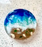 Resin coastal coaster set of 2