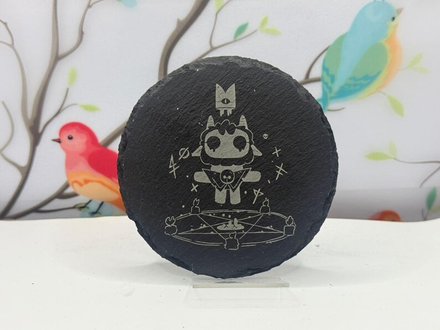 Cult of the Lamb Laser Etched Coaster