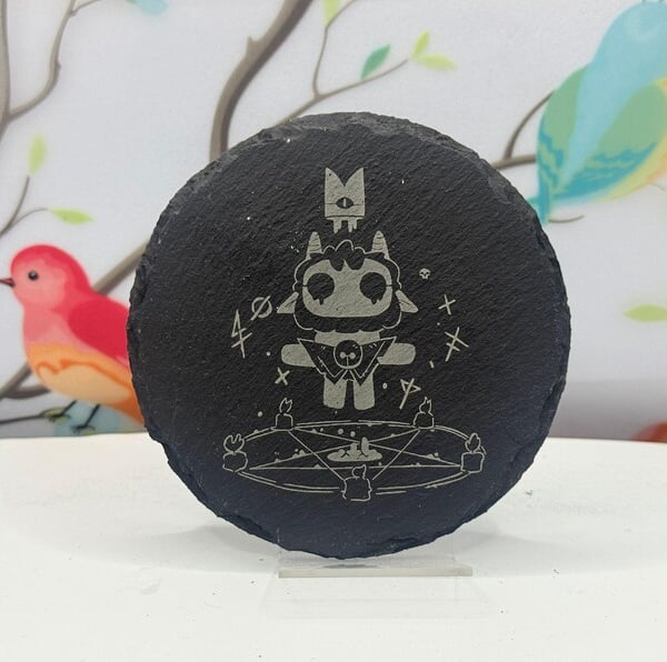 Cult of the Lamb Laser Etched Coaster