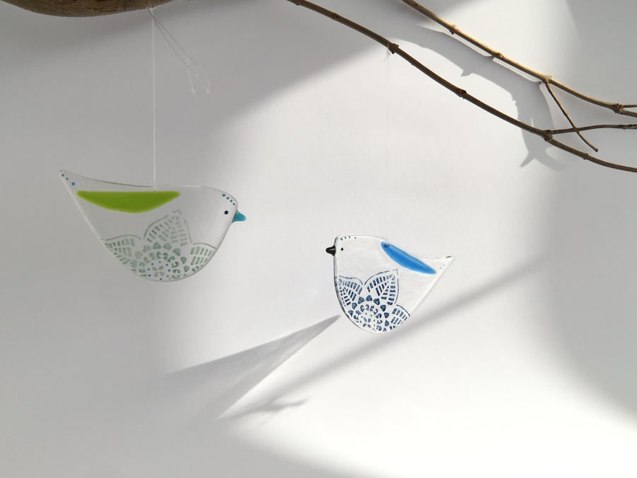 one glass bird hanging decoration 