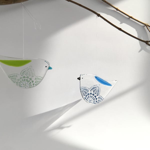 one glass bird hanging decoration 