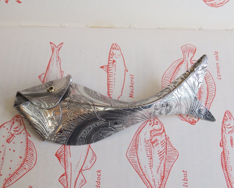 Pewter Sardine light Pull or Wall Hanging