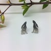 Gazing hare earrings