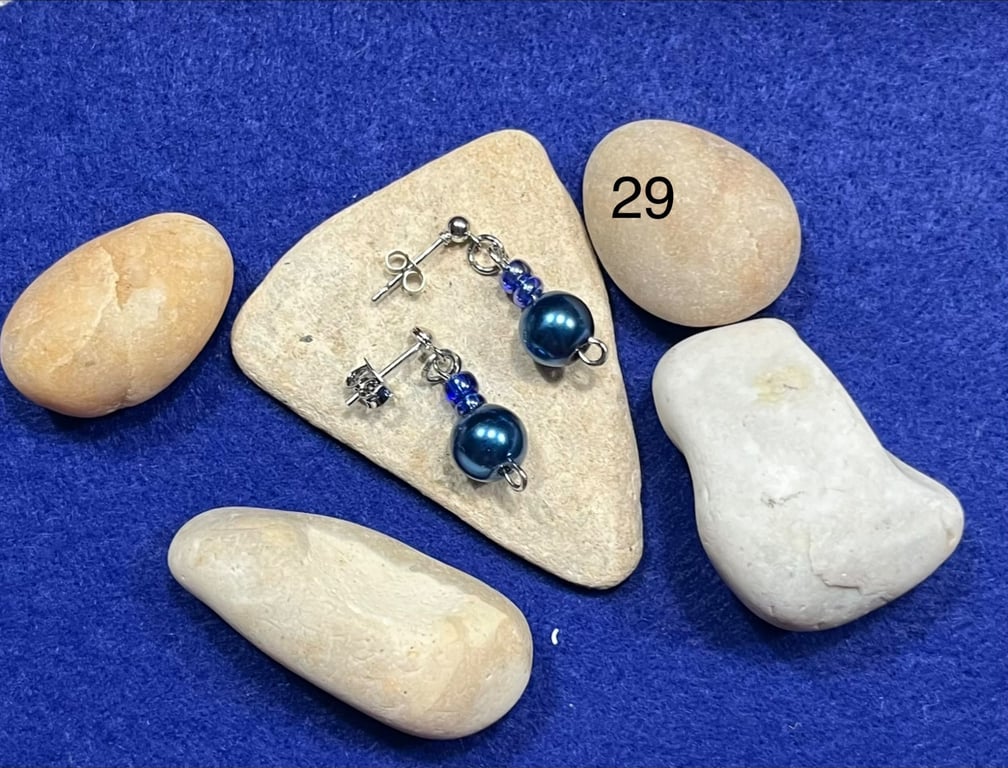 Beautiful blue dangling earrings.