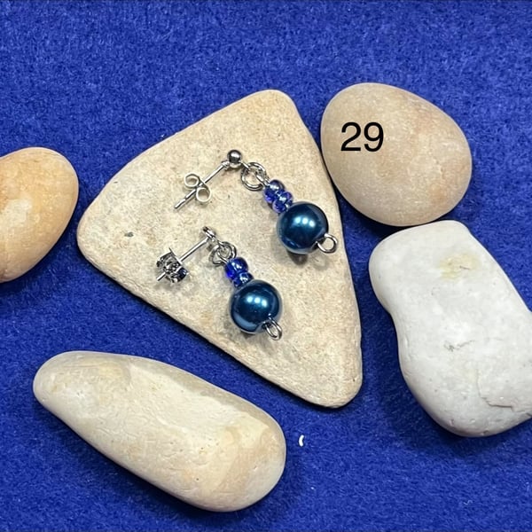 Beautiful blue dangling earrings.