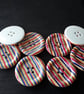 30mm (48L) 1 & 2 10" polyester stripe buttons in two colours - Image 2