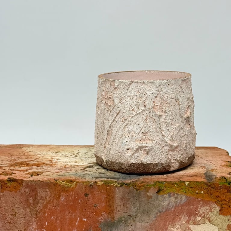 Polished edge textured tumbler. No 2