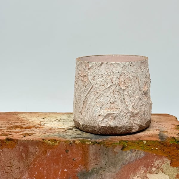 Polished edge textured tumbler. No 2