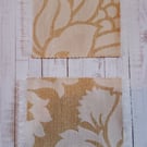 Dolls house handmade miniature rug gold and cream with fringe