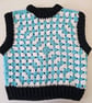 Adult crochet cropped sweater vest