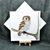 Stunning quilled barn owl open card art