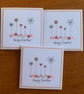 Pack of 3 Mini Easter Cards - Flowers and Sequins - Image 1
