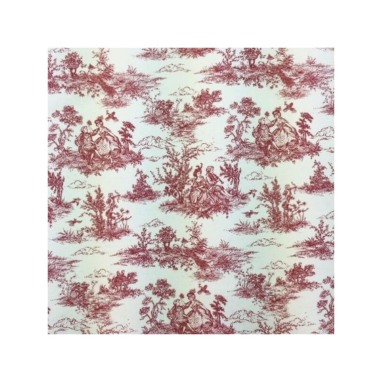 Toile de Jouy Tablecloths. 300 x 135cm . Red  