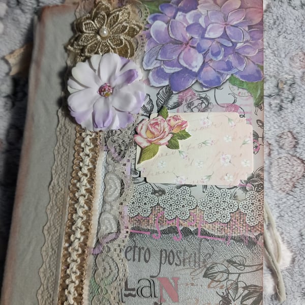 Handcrafted Unique Mixed Media Calendar Monthly Organizer -  Junk Journal Style