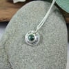 Moss Agate Necklace. Sterling and Recyced Silver 