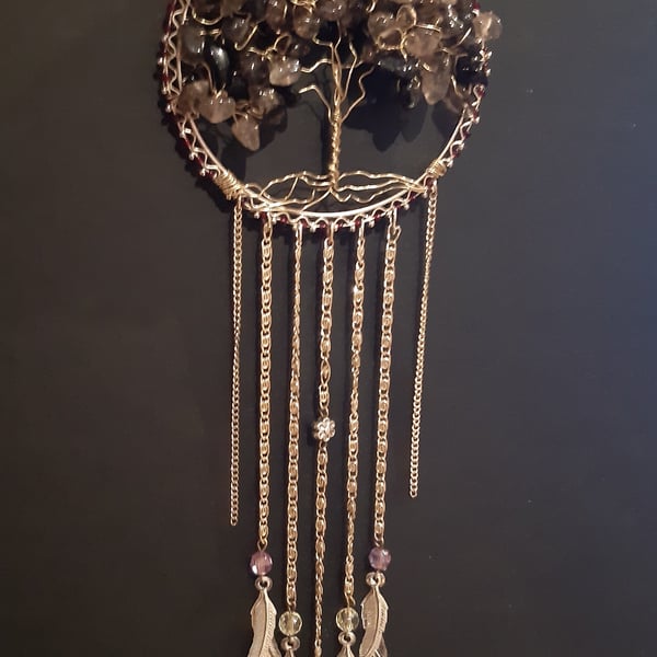 smoky quartz  dream catcher