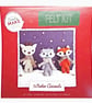 Felt Sewing Kit, Badger Fox & Deer Winter Animals, Crafting Gift - Image 1