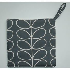 Pot Holder Potholder Grab Mat Kitchen Cookware Pad Grey Stem Leaves