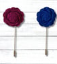 Blue Flower Lapel Pin, Wedding Buttonhole, flower brooch - Image 5