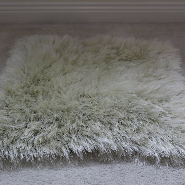 Handknitted fluffy baby blanket