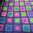 Crochet Granny Squares Blanket (Royal Purple) - soft, warm and cosy