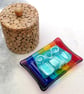 Handmade Fused Glass Rainbow Striped Soap Dish - Colourful Glass - Rainbow Decor - Image 8