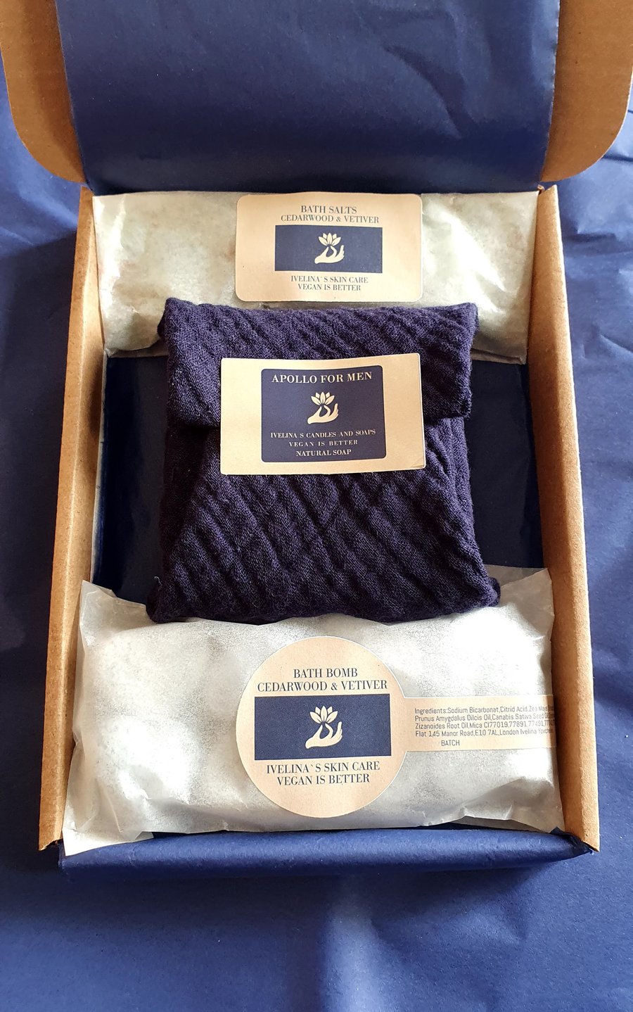 Mens Spa Gift,Natural Pamper Box Mini,Bath And Body Care,Epsom Salt