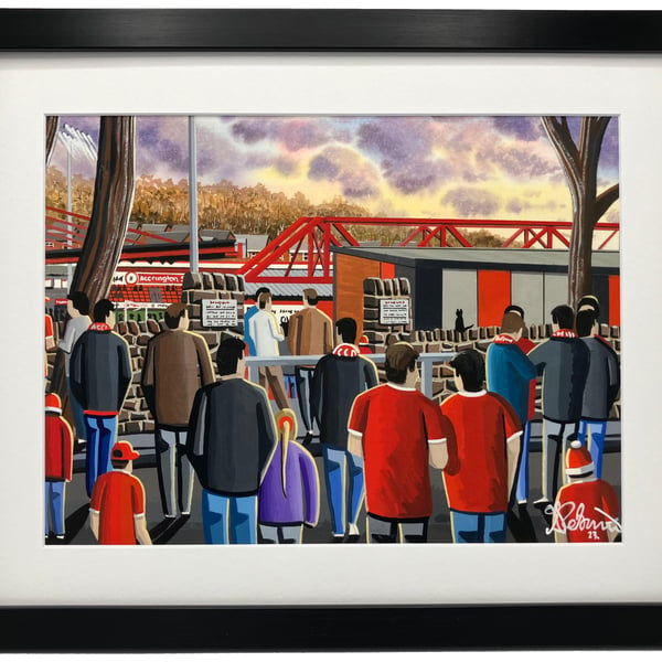 Accrington Stanley FC, Crown Ground. High Quality Framed Football Art Print