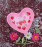 Strawberry Pink heart shaped ceramic ring dish  - Image 3