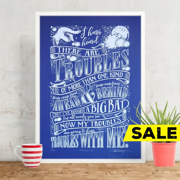 Dr.Seuss ‘Troubles’ Hand Pulled Limited Edition Screen Print