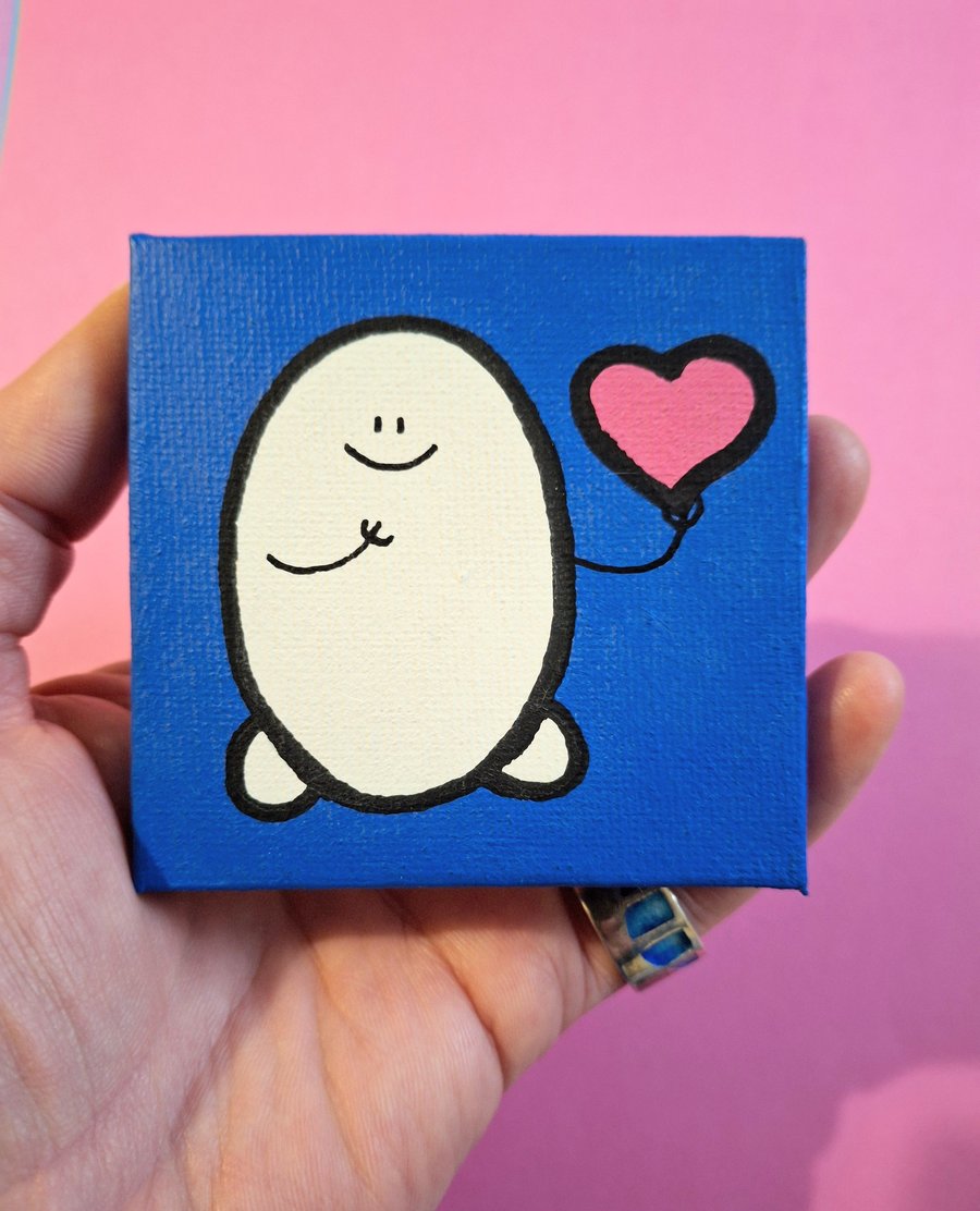 Chep with a heart - mini canvas