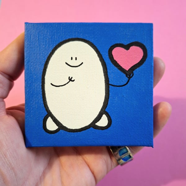 Chep with a heart - mini canvas
