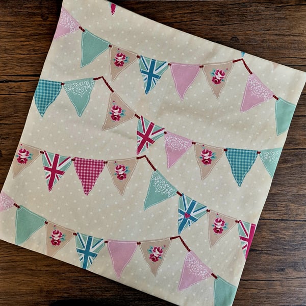 Bunting Print Handmade Cushion Cover 40 x 40cm