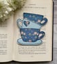 Bookmark, tea cup stack bookmark 