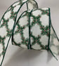 Wire edged Christmas foliage ribbon  - Image 1