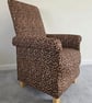 Leopard Skin Fabric Chair Adult Armchair Fireside Small Accent Cats Animals  - Image 3