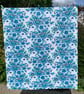 Large Piece RETRO Floral Paisley Blue Lime Purple Flower 60s 70s Vintage Fabric - Image 4