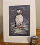 Puffin, an A4 signed print of an original drawing - Image 1
