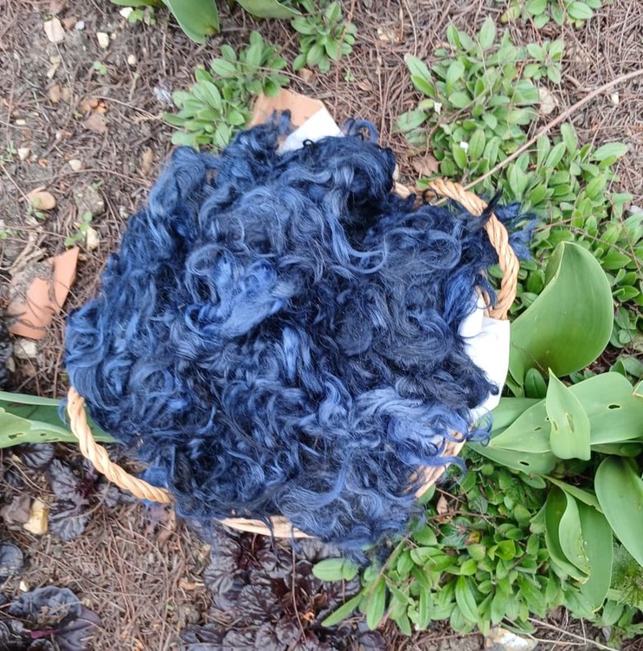 Navy Gotland fleece 50g