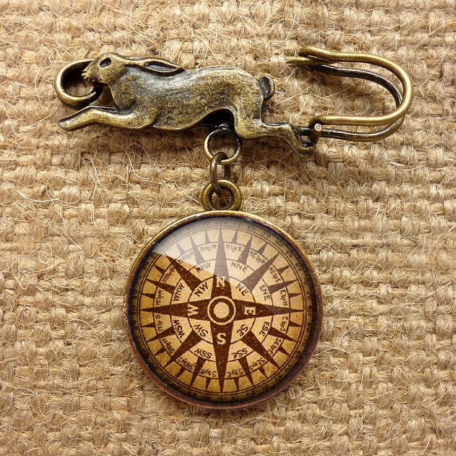 Compass No.1 Hare Pin Brooch (DJ03)