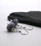 small purple lampwork glass earrings - Image 2